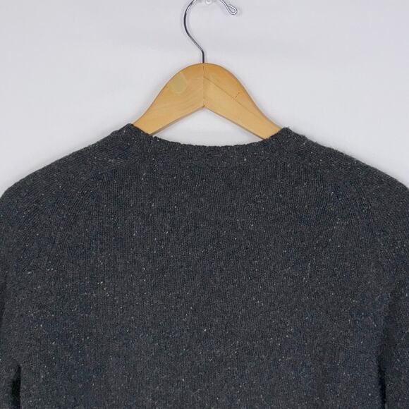 J Crew Women's Preppy Bejeweled Lambswool Blend Sweater Small Gray - Picture 7 of 13